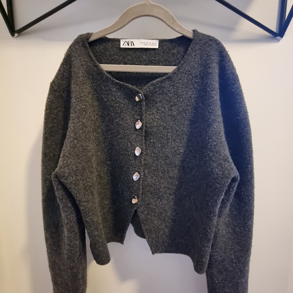 Zara Women's Charcoal Cardigan - Picture 1 of 1